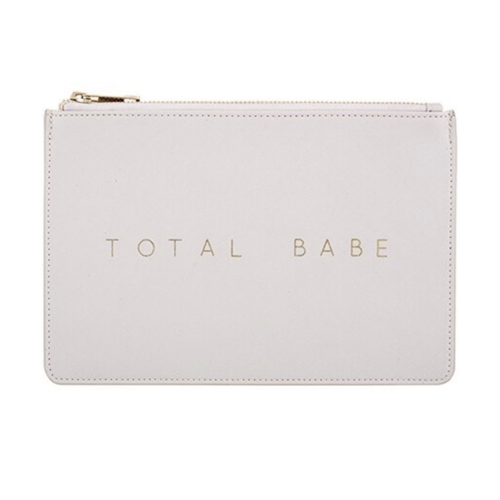 Santa Barbara Design Studio ‘Total Babe’ Taupe Gray Zipper Pouch